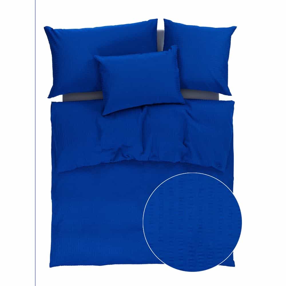 Bettwäsche Feinsatin uni royal | Arve.ch Bettwäsche Feinsatin uni royal