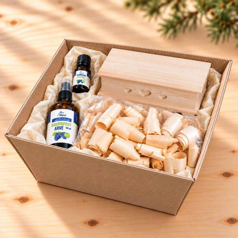 Geschenkset Schatztruhe | Arve.ch